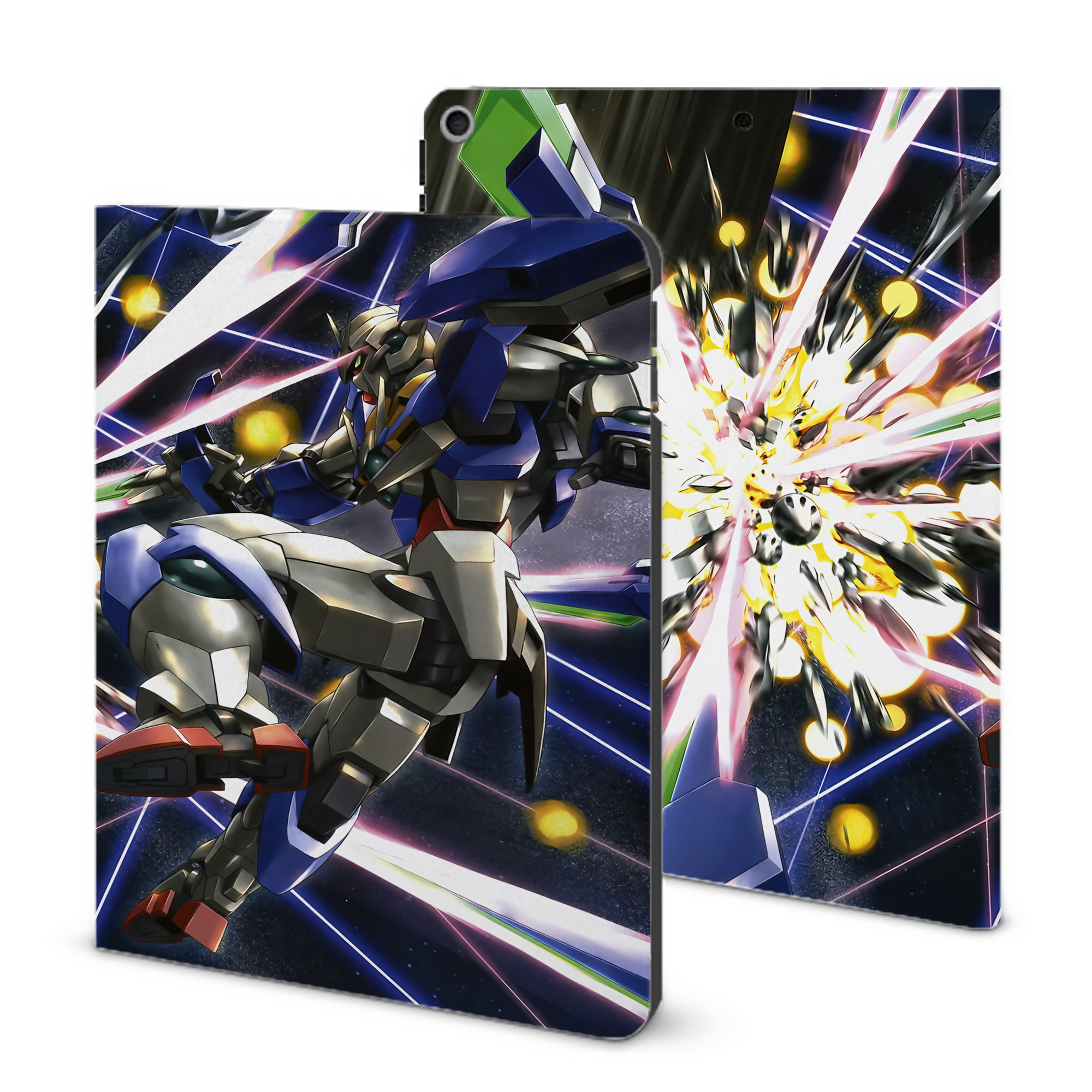 （画像用） 機動戦士ガンダム Mobile Suit Gundam IPad ケース ブック型 PUレザー TPU 耐衝撃 軽量 薄型 ペン収納なし 全面保護 IPad 各モデル対応